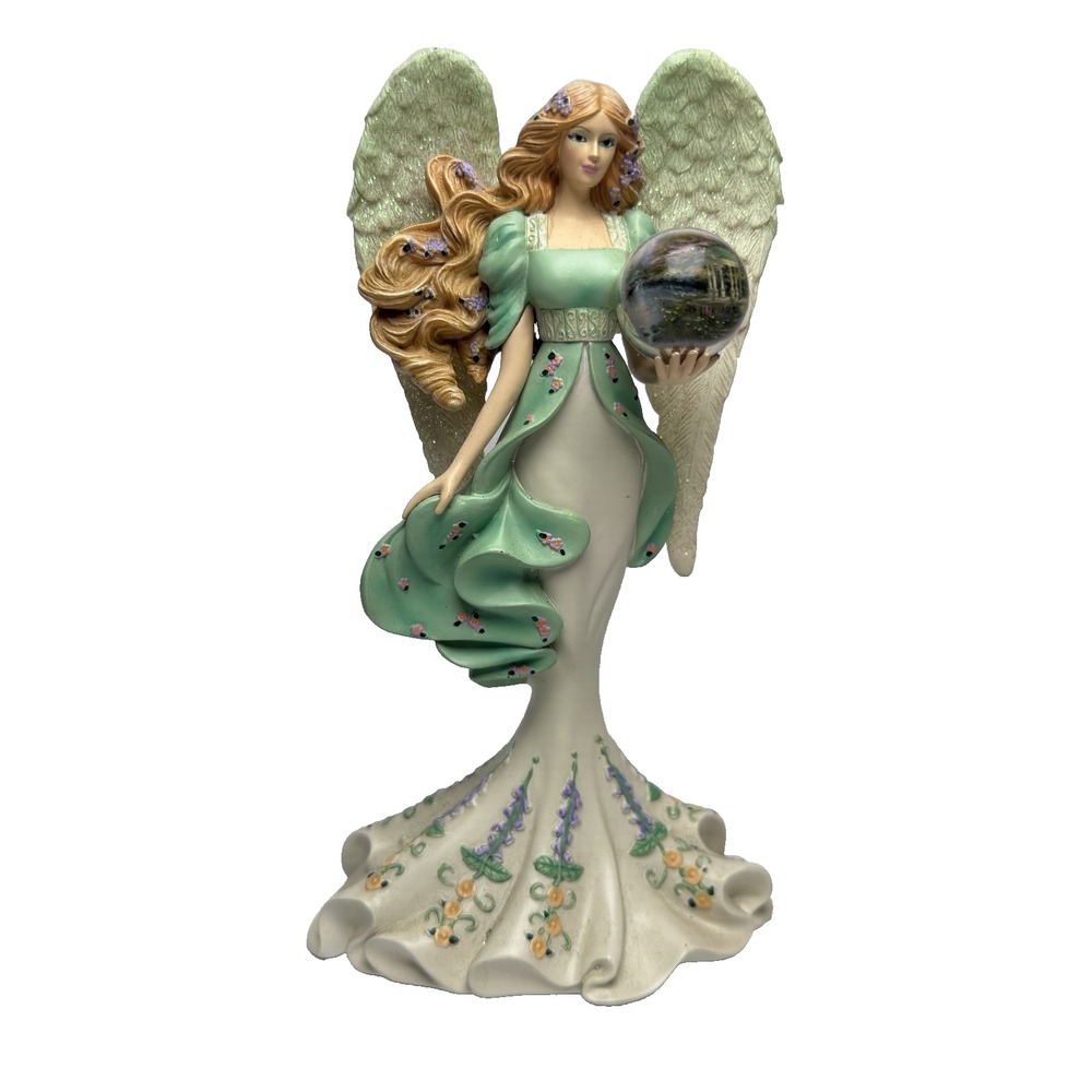 Thomas Kinkade Guardian Of The Garden Of Prayer Figurine Angel Statue 7.5" Tall